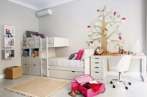 Планировка детской комнаты для двоих детей: 70 идей