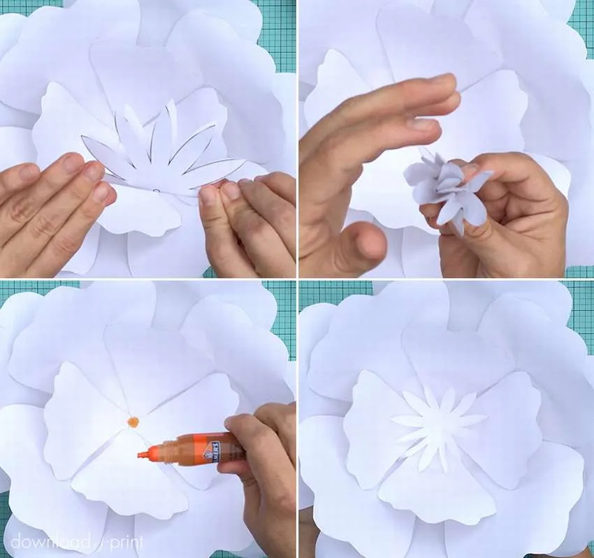 как сделать большие бумажные розы