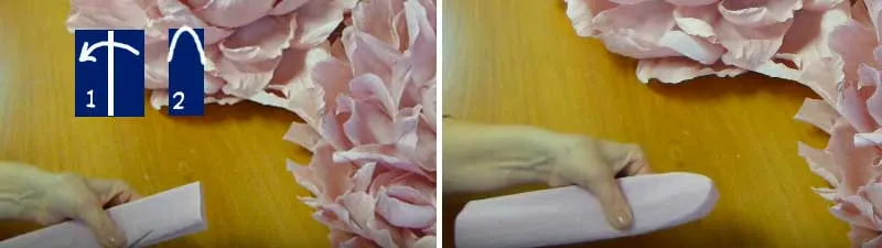 Большой цветок из гофрированной бумаги для новичков