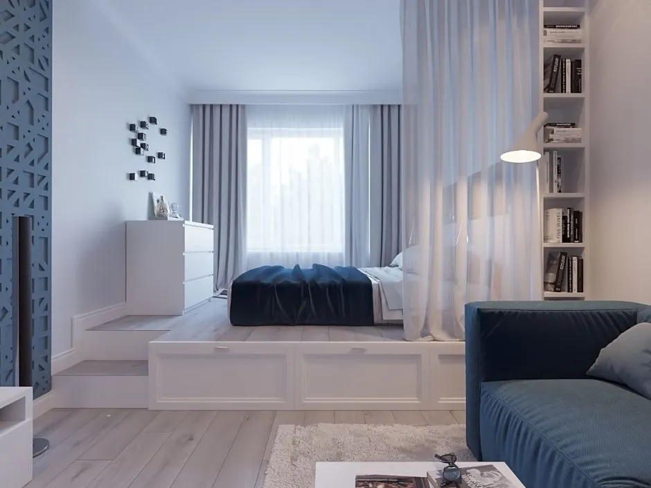 Спальня гостиная в современном стиле