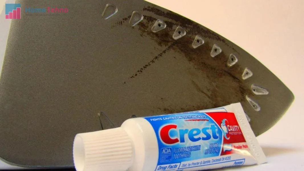 как почистить утюг от нагара зубной пастой