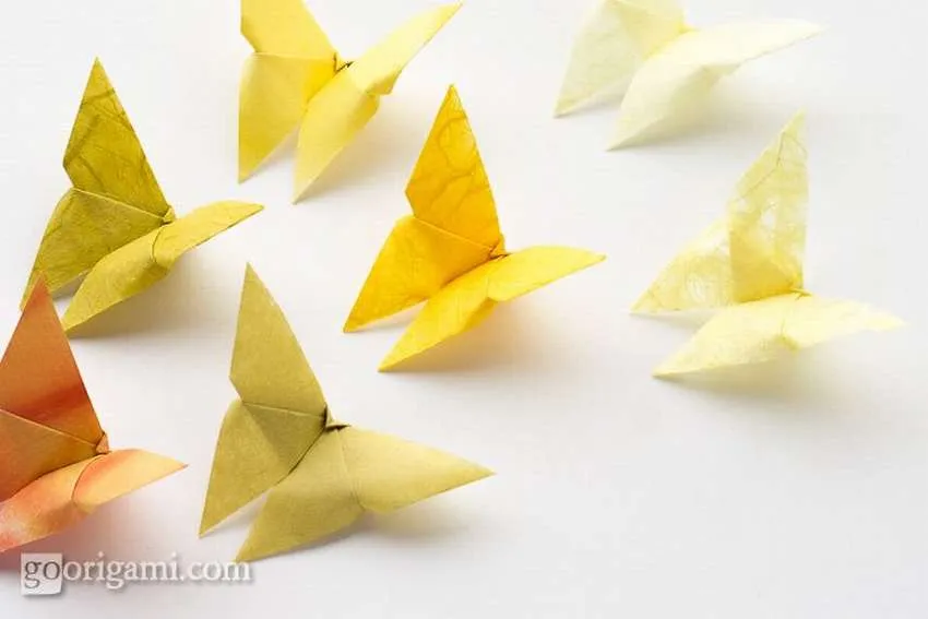 бабочка оригами пошагово