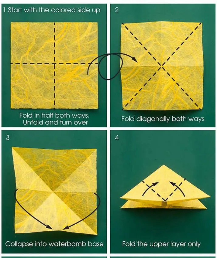 бабочка оригами пошагово