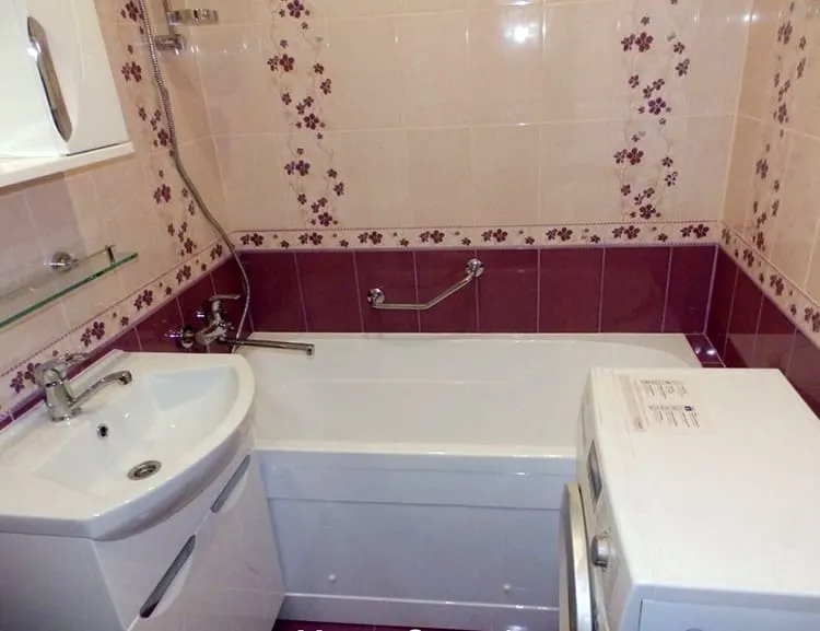 Фото ремонта ванной комнаты в «хрущёвке»