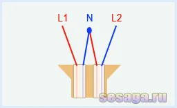 Соединение проводов люстры с четырьмя проводами