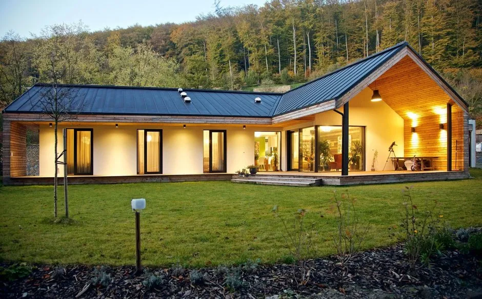 Дом баня с односкатной крышей проекты