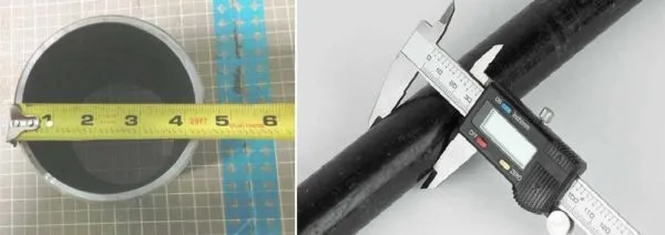 Измерение диаметра трубы подручными средствами 