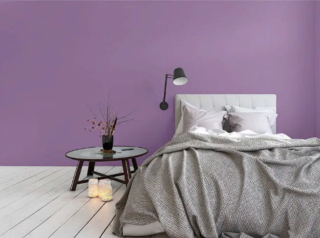  Благородный и чувственный фиолетовый эффективно успокаивает, подходит идеально как доминирующий цвет в спальне