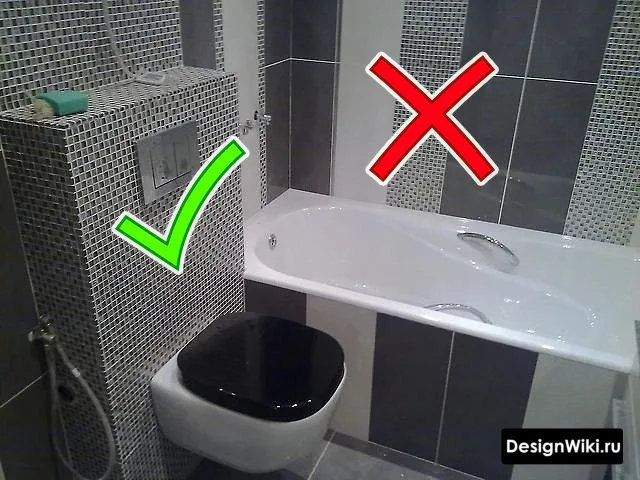 Ошибка с расположением плитки в ванной в хрущевке # ремонт # ванная