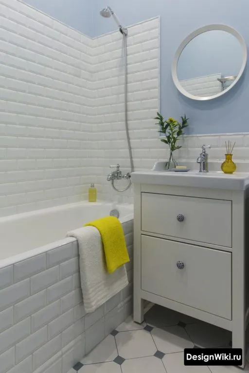 Экономный ремонт современной ванной комнаты в хрущевке # дизайн