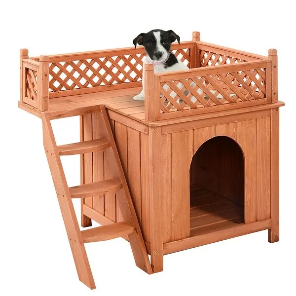 Модный двухэтажный домик для собаки, выполненный в два этажа, может собрать каждый желающий