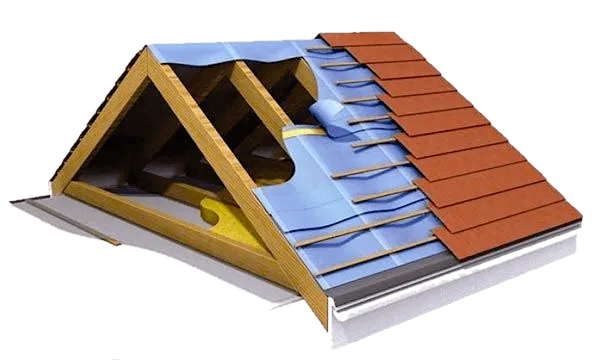 Схема устройства двухскатной крыши для вольера