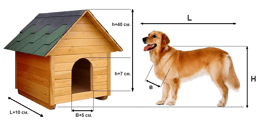будка для собаки размеры