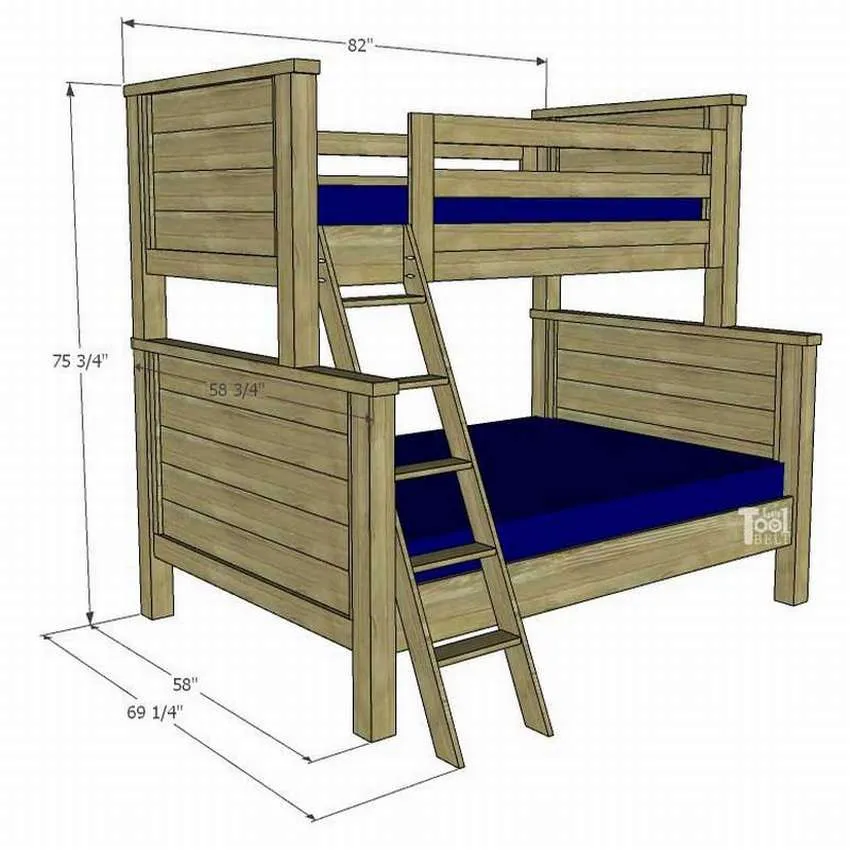 двухъярусная кровать своими руками из дерева с чертежами
