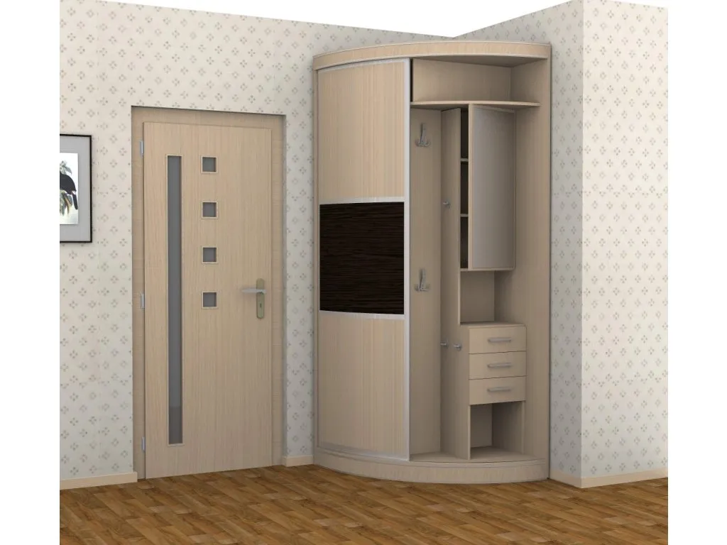 угловой дизайн проходной комнаты