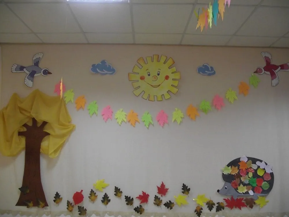 Интерьер стен в детском саду в группе