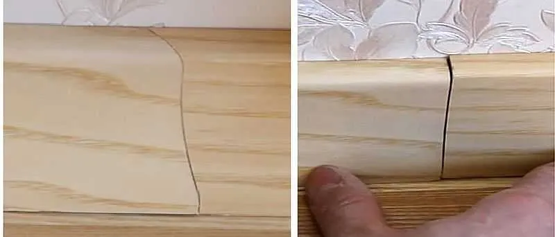 Как срастить два куска деревянного (МДФ) плинтуса