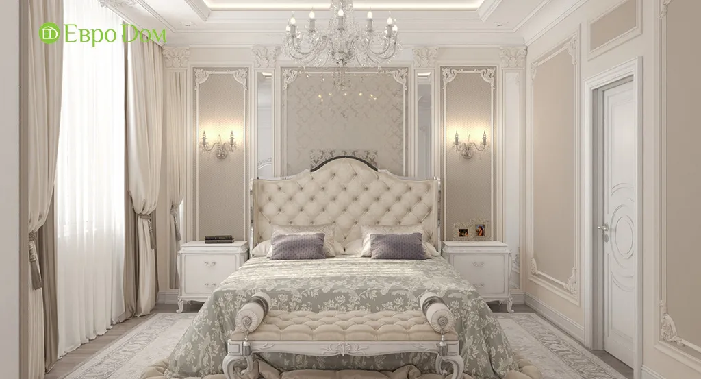 На фото: Спальня в классическом стиле