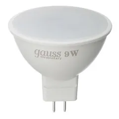 Лампа светодиодная Gauss 9 Вт GU5.3 рефлектор MR16 4100К естественный белый свет 180-240 В