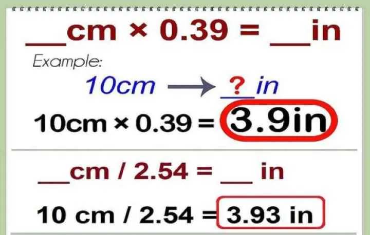 Как перевести сантиметры в дюймы: двумя способами