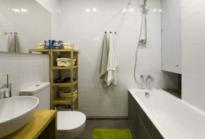 Дизайн маленькой ванной комнаты без перегородок