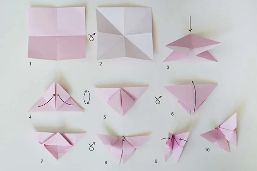 бабочка в технике оригами