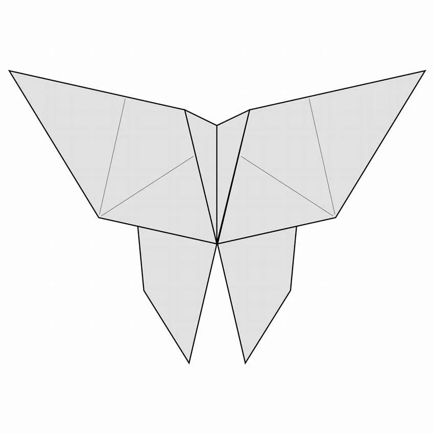 простая бабочка оригами
