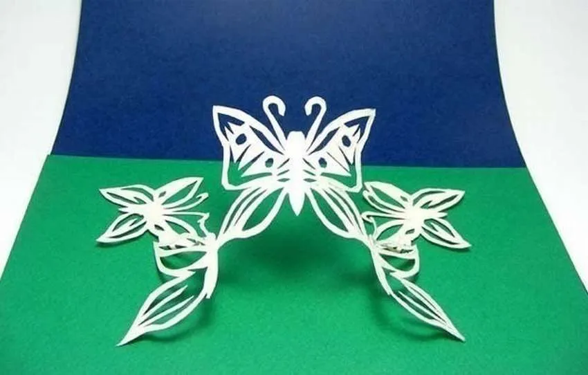 киригами бабочка 