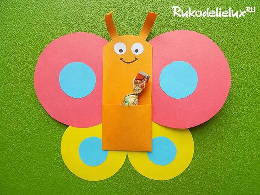 как сделать бабочку своими руками из бумаги детям