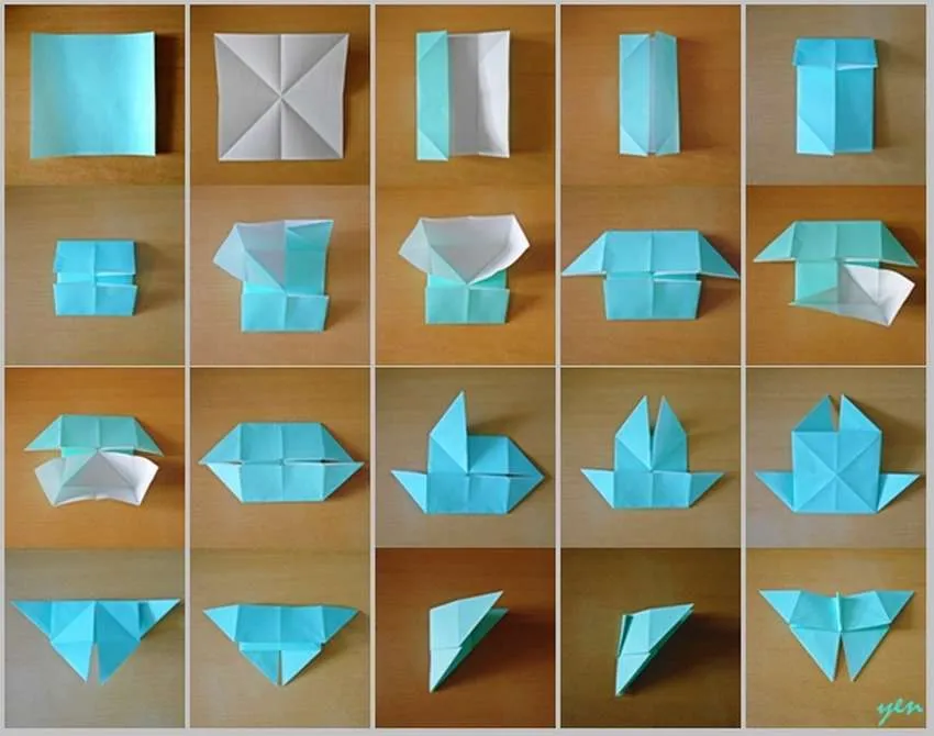 бабочка оригами для начинающих