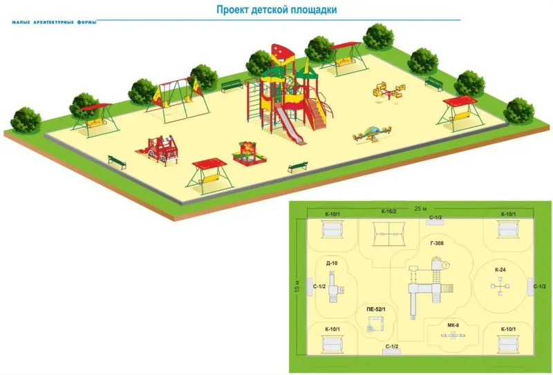Планировка детской площадки
